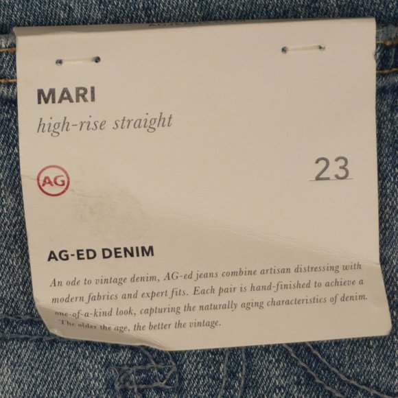 New AG Mari High Rise Slim Straight Leg Jeans in 18 Years Pride size 23 - Picture 11 of 16